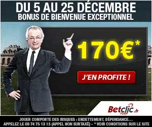 Betclic Turf : le bonus passe à 170 euros