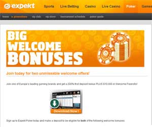 www.Expekt.com | Jouez avec 200% de bonus de bienvenue jusqu'à 1000$ sur Expekt Poker
