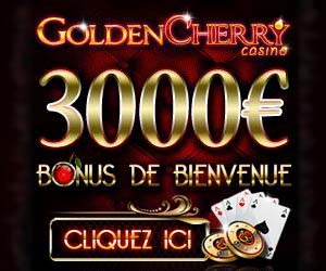 GoldenCherry Casino - Bonus de 300% jusqu'à 3000 euros