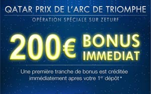 ZEturf : bonus spécial de 200 euros
